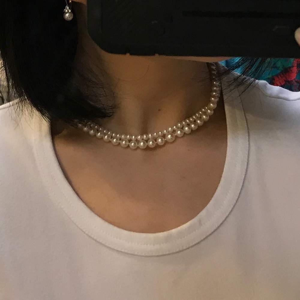 Freshwater pearl necklace choker comparable to mikimoto luster